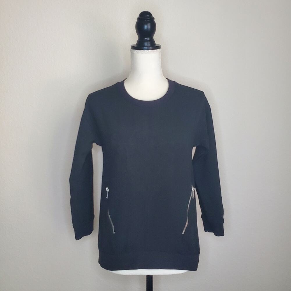 Aritzia Black Jacquard Sweater XXS